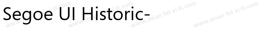 Segoe UI Historic字体转换